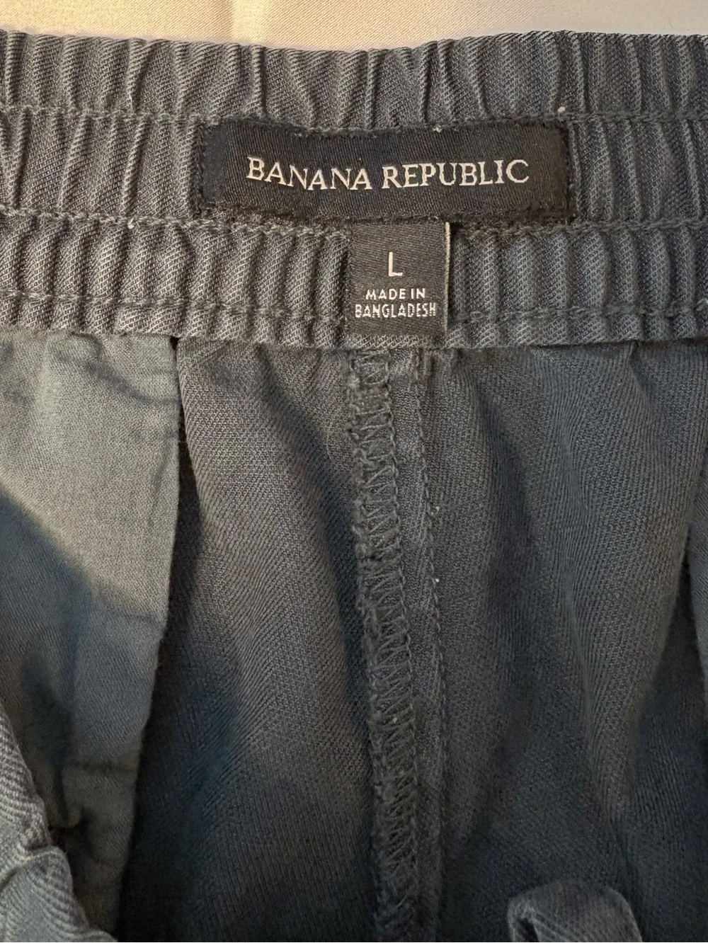 Banana Republic Luxe Lounge Cargo Jogger Pants Charcoal Grey Orca Size L